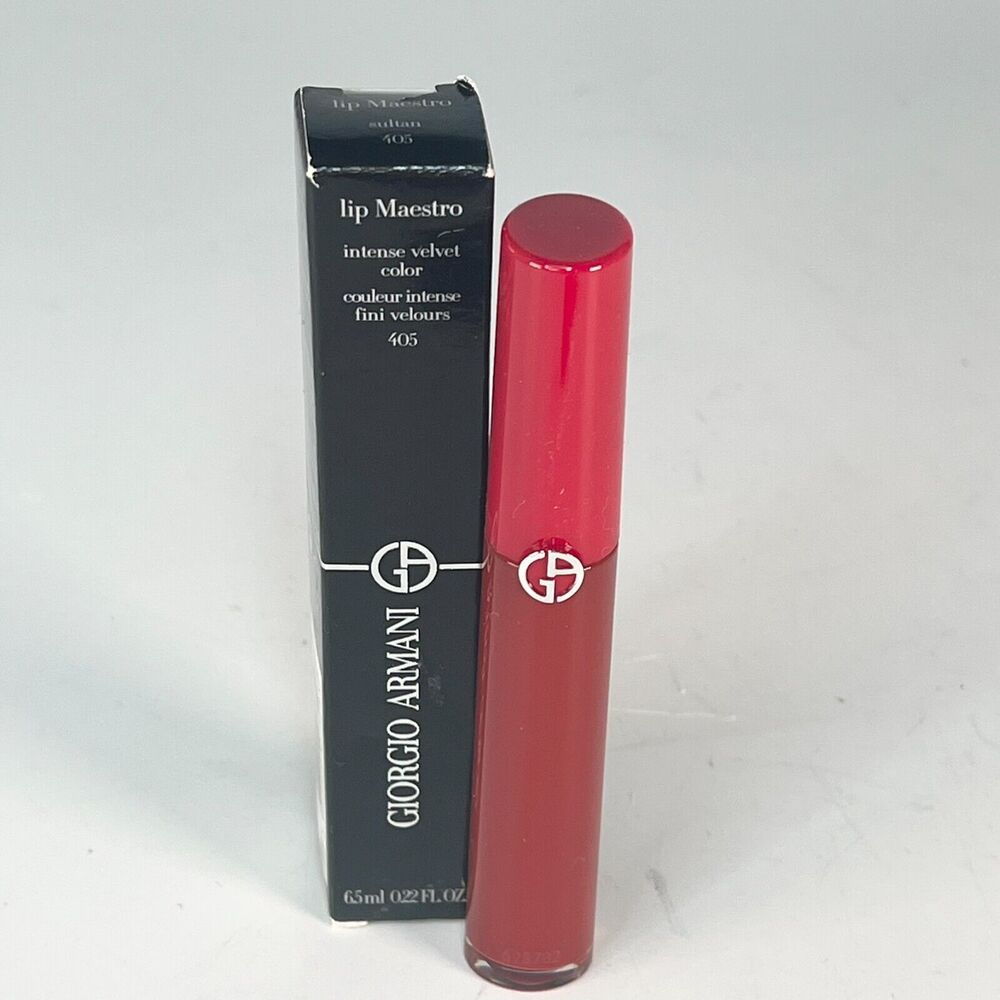 Giorgio Armani Lip Maestro Liquid Lipstick 405 Sultan Red Full Size .22fl oz NIB